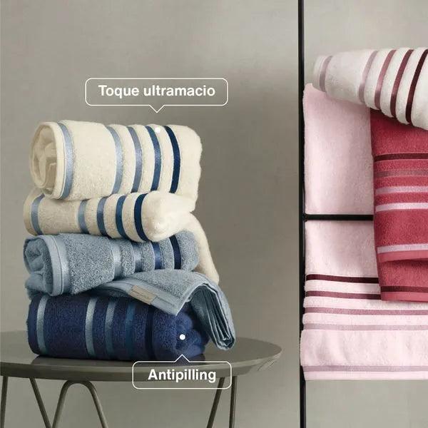 Kit con 15 Toallas de Baño Extra Grandes de Alta Suavidad y Absorción + 5 Toallas Faciales de Regalo