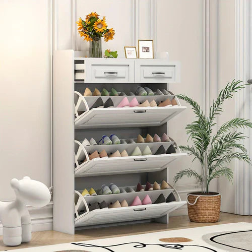 Armário de Sapatos com 3 Portas e 2 Gavetas + Brinde Exclusivo