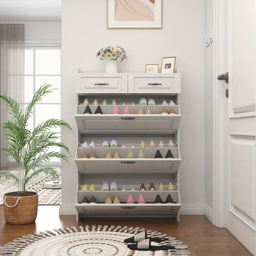 Armário de Sapatos com 3 Portas e 2 Gavetas + Brinde Exclusivo