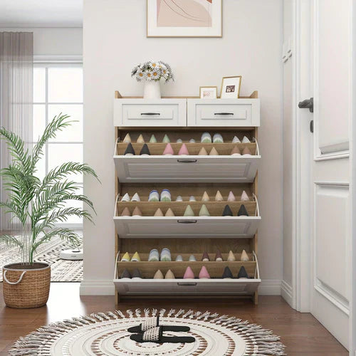 Armário de Sapatos com 3 Portas e 2 Gavetas + Brinde Exclusivo